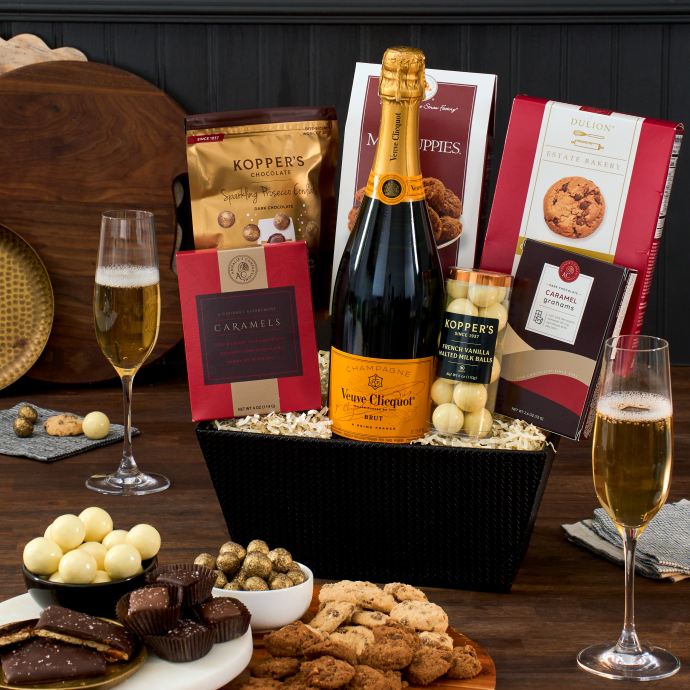 Champagne & Truffles Gift Basket Veuve