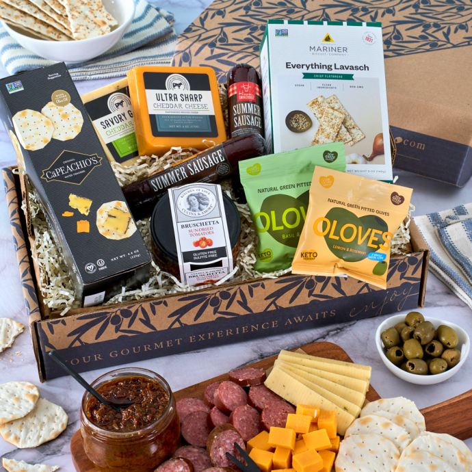Deluxe Gourmet Meat And Cheese Sampler Gift