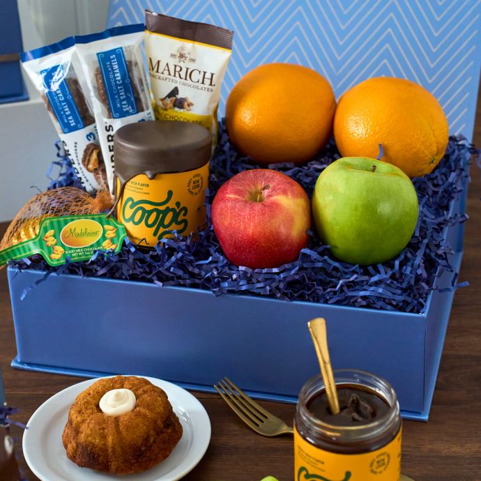 Kosher Fruit And Baked Goods Gift Tower