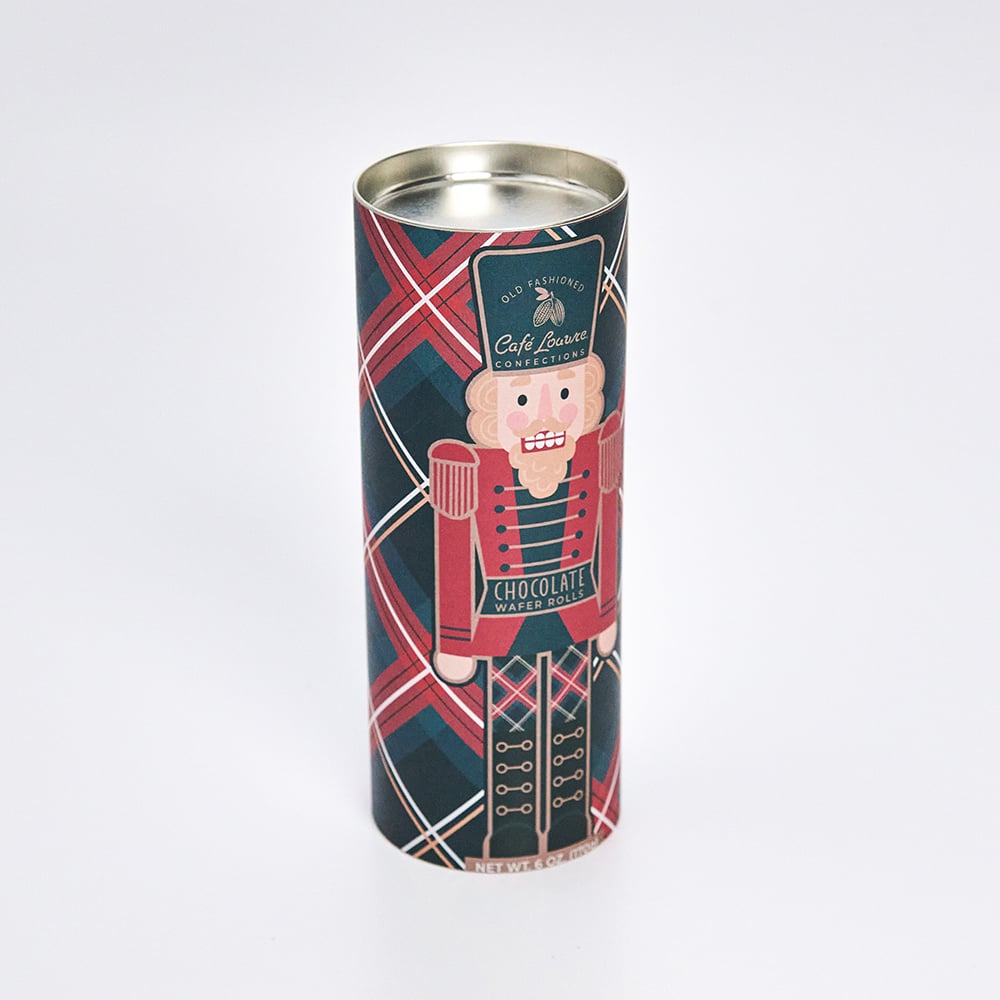 Chocolate Wafer Cookies by Fusion Gourmet - 6 oz. - (HOLIDAY NUTCRACKER TARTAN PLAID 2026)           
