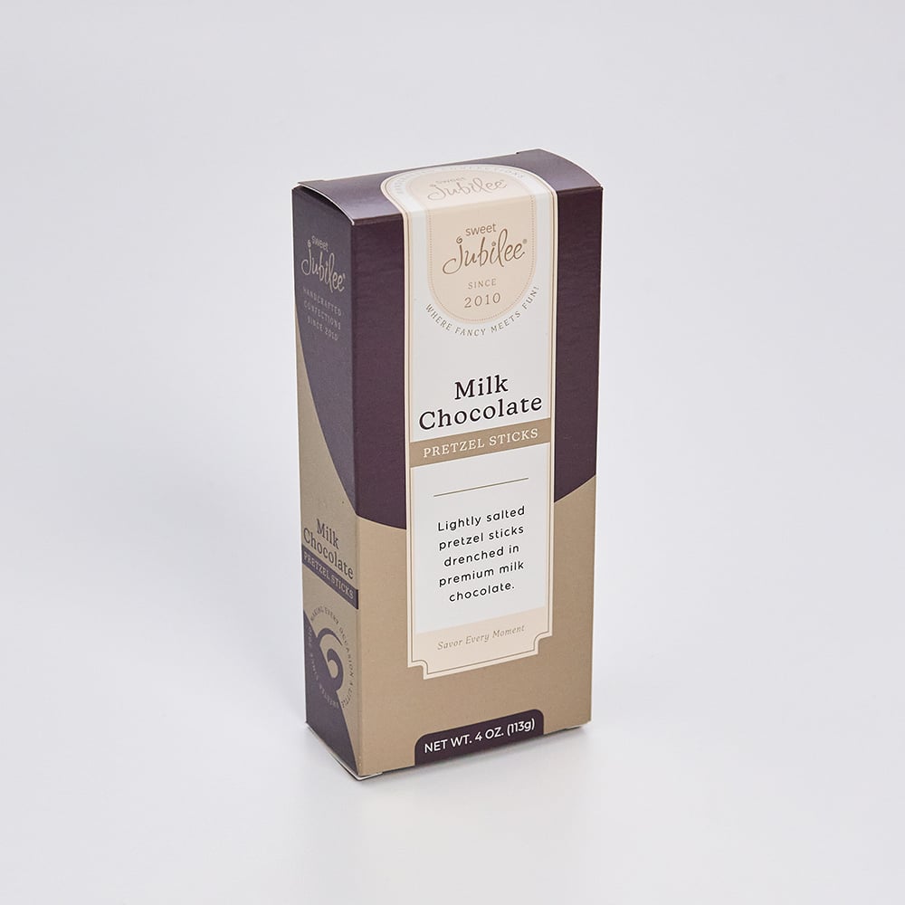 Milk Chocolate Covered Pretzel Rods by Sweet Jubilee - 4 oz. -                                       