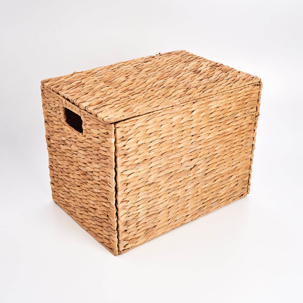 XL Chest Basket, Collapsible, in Water Hyacinth - to hold 1x3 layout cap boxes                       