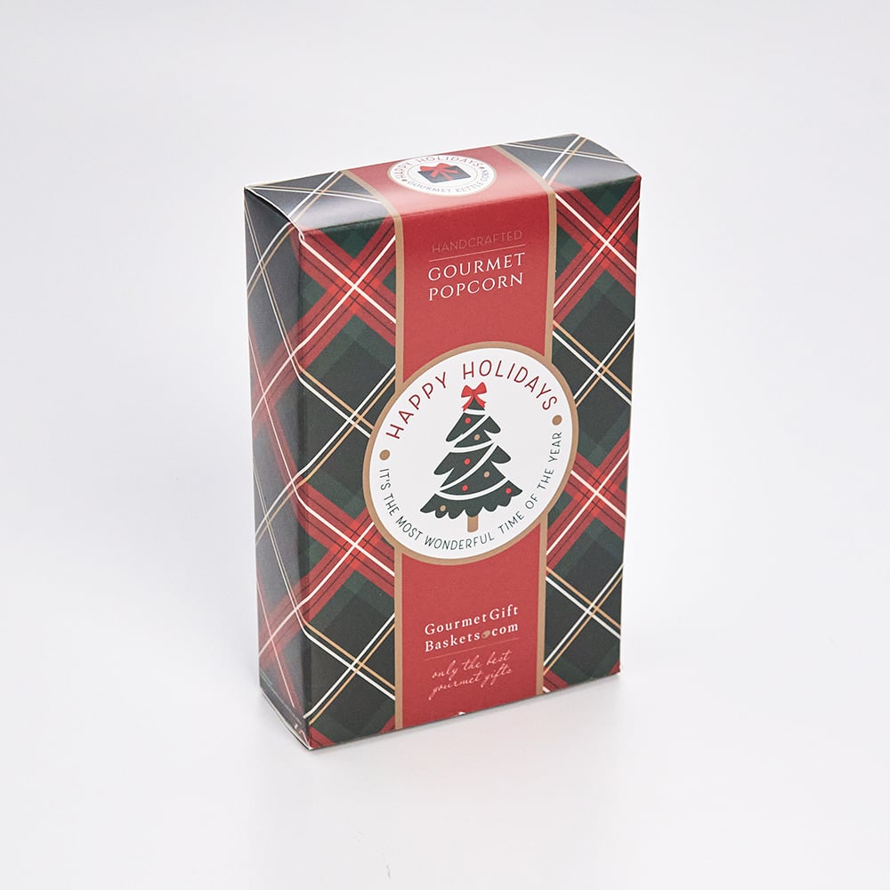 Christmas Caramel Popcorn by GourmetGiftBaskets.com - 4 oz. - (plaid)