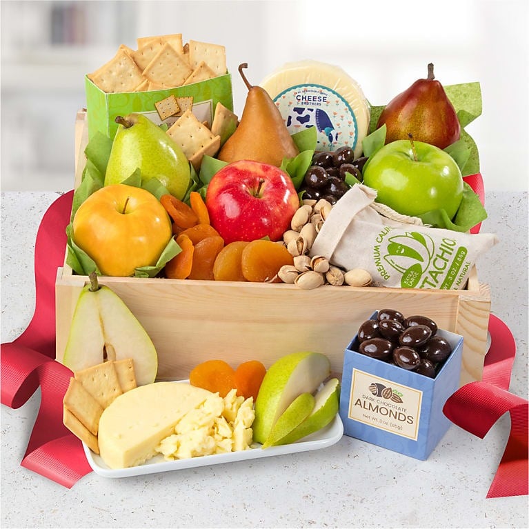 FTD – Fruit-and-flowers delivery arrangement.