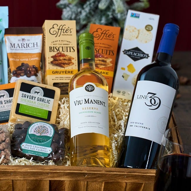 Festive Wine Trio Gift Basket