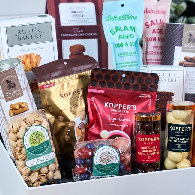 Luxury Holiday Champagne and Gourmet Treats Gift 