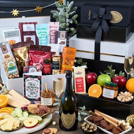 Luxury Holiday Champagne and Gourmet Treats Gift