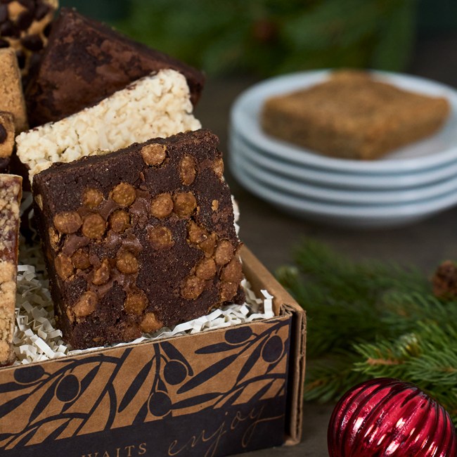 Happy Holidays Brownie Box Assortment 12 pc