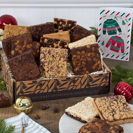 Happy Holidays Brownie Box Assortment 12 pc