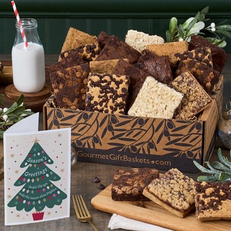 Happy Holidays Brownie Box Assortment 18 pc