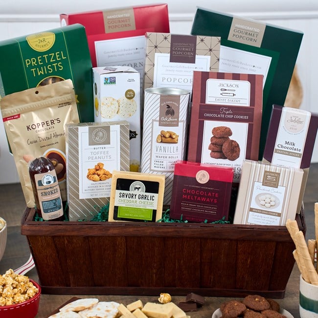 Snack & Chocolate Gift Basket - Deluxe