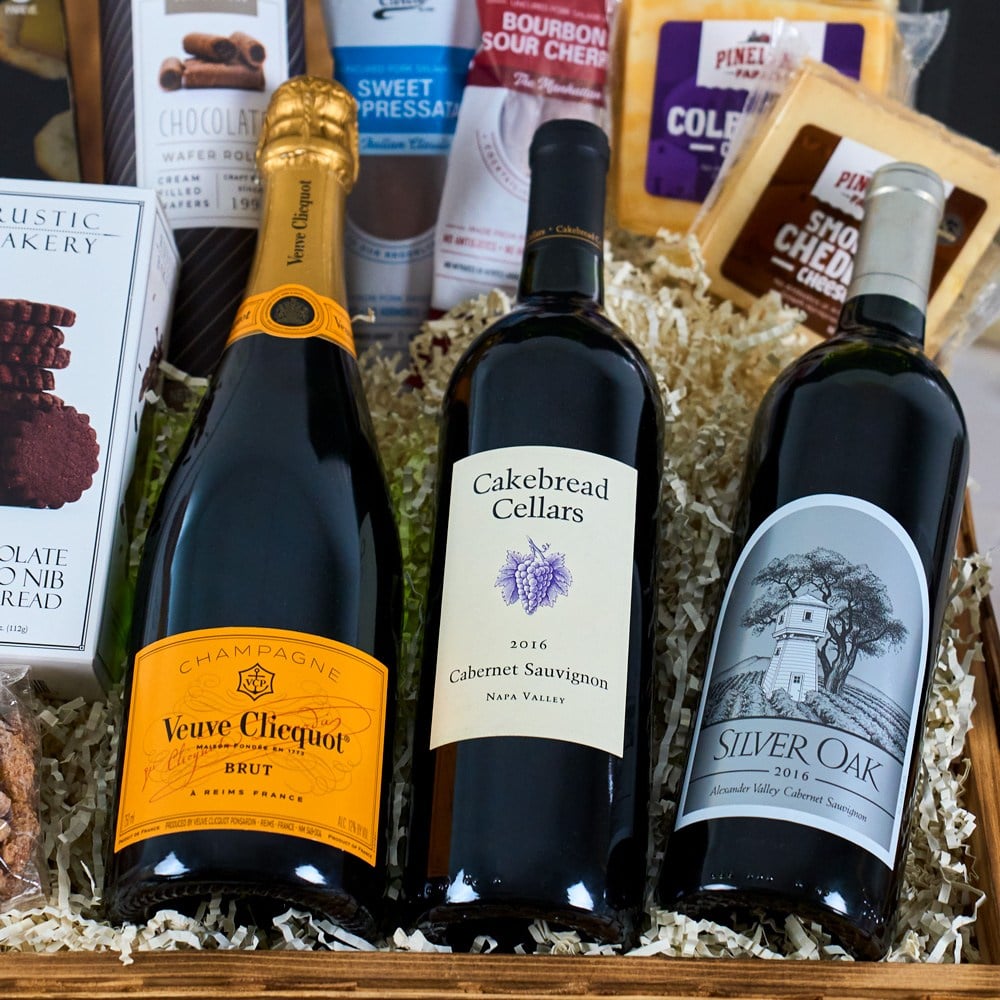 Wine and Champagne Trio Basket