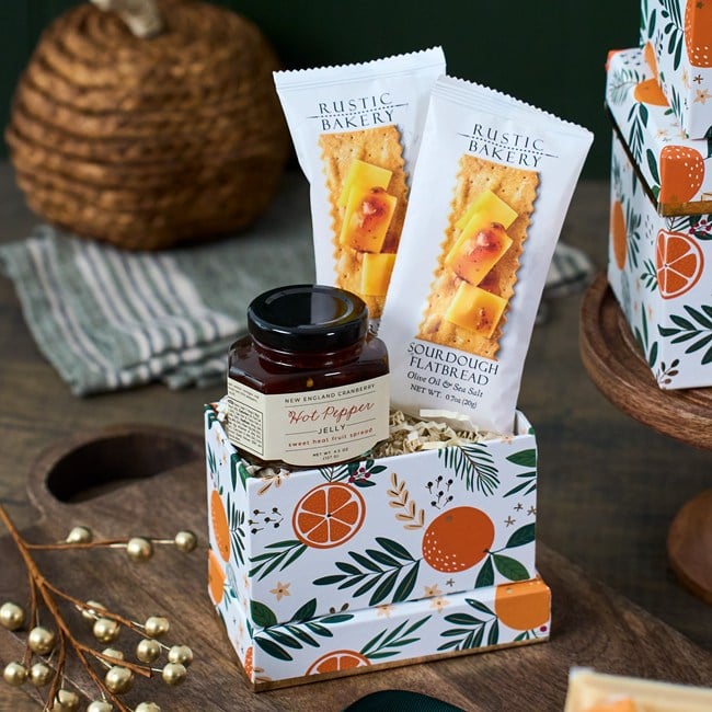 Cheese and Cracker Gift Tower