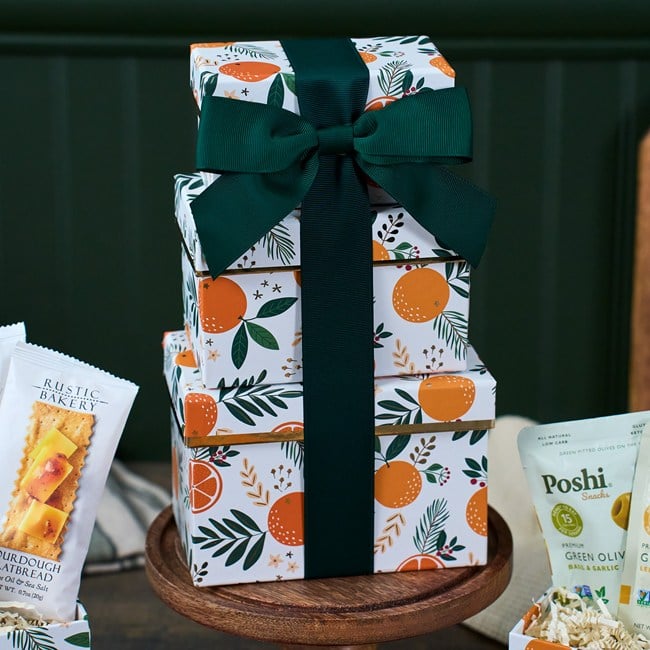 Cheese and Cracker Gift Tower