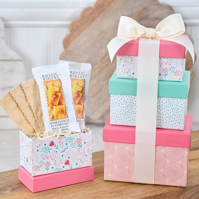 Gourmet Cheese and Cracker Tower