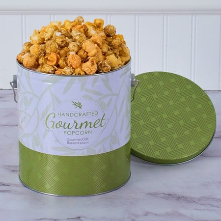 Cheddar and Caramel Mix Popcorn Tin