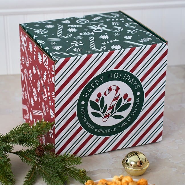 Holly Jolly Cheesy Cheddar and Caramel Popcorn Duo Experience