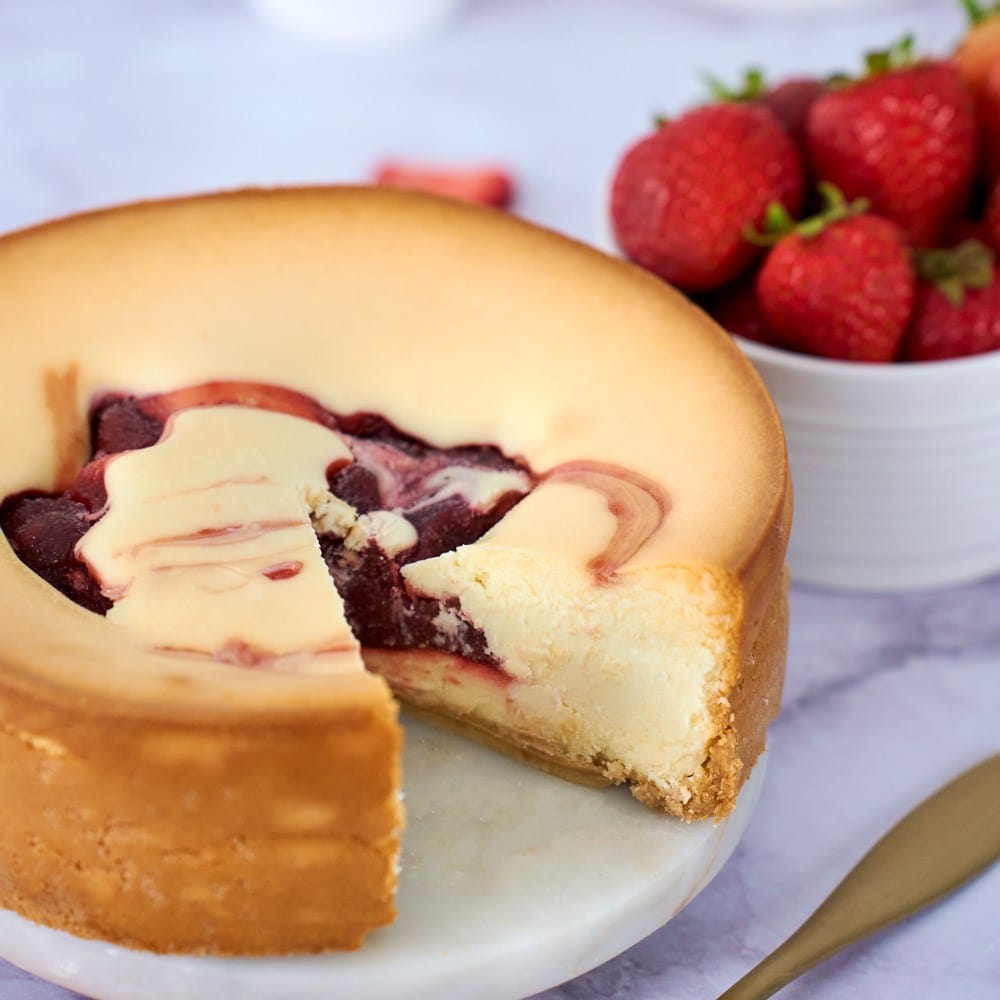 Strawberry Swirl Cheesecake 6 Inch