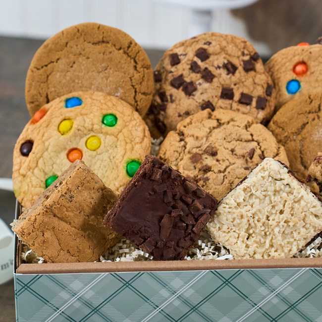 Chocolate and Vanilla Baked Goods Gift Tower Deluxe