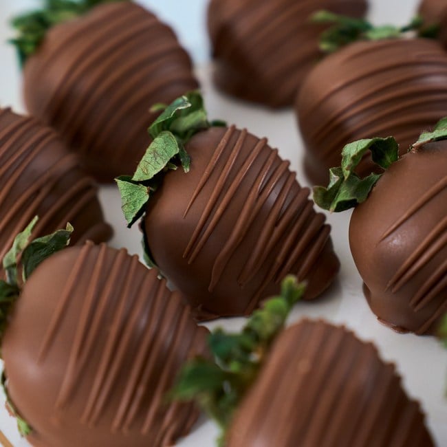 Milk Chocolate Covered Strawberries Dozen