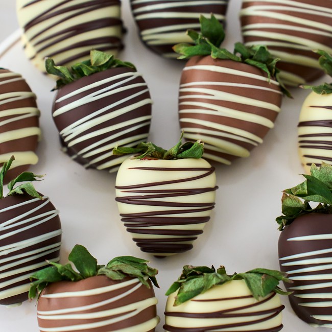 Triple Chocolate Covered Strawberries Dozen