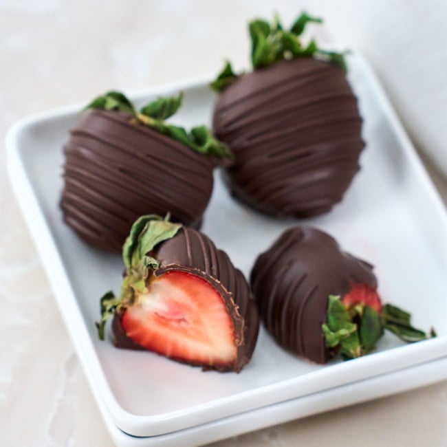 Dark Chocolate Dipped Strawberries