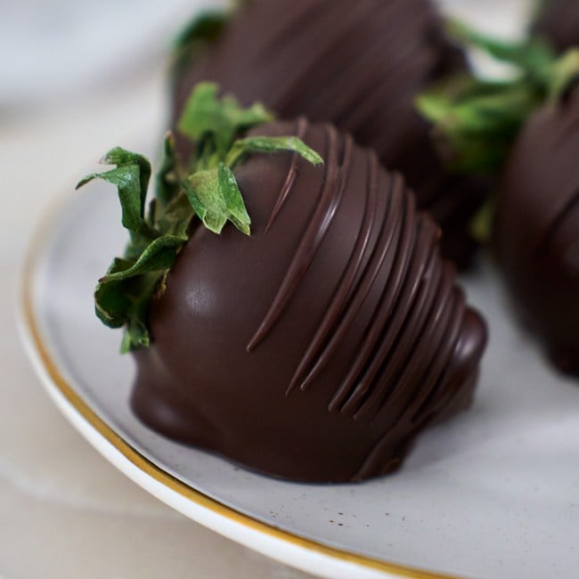 Dark Chocolate Dipped Strawberries