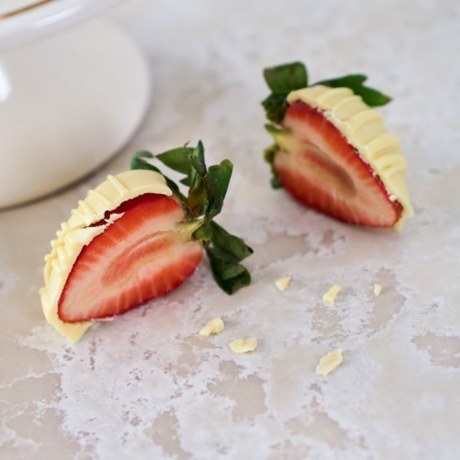 White Chocolate Covered Strawberries Dozen